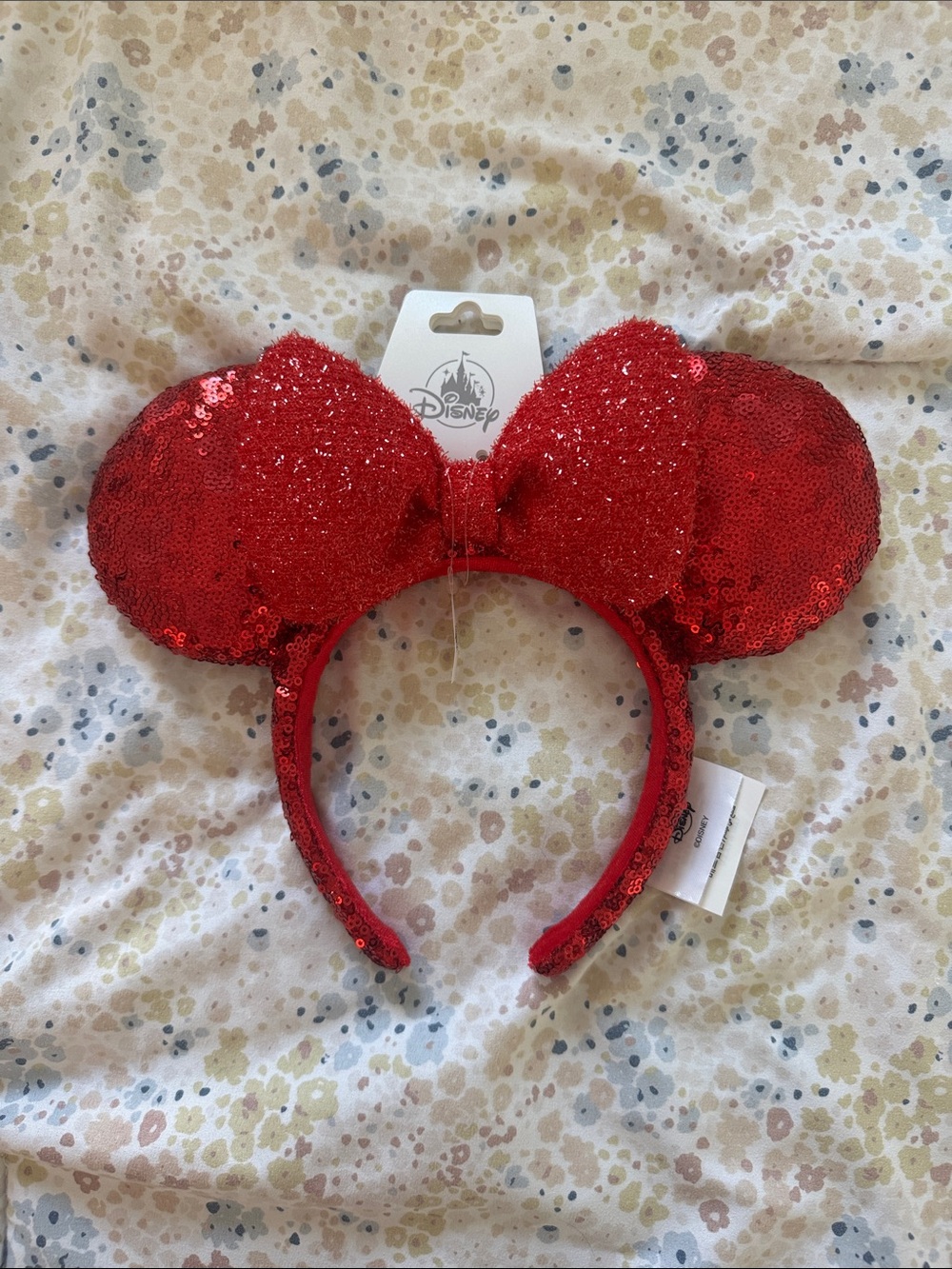 Disney Red Sequin Minnie Mouse Ears Headband